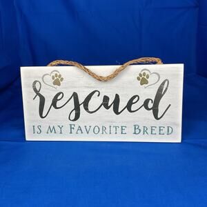 Wooden Sign - 'Live Love Rescue' - Heartfelt Decor for Animal Lovers